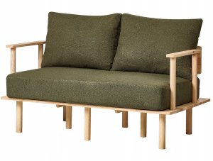 Beliani Sofa 2-osobowa boucle ciemnozielone ASKER 5