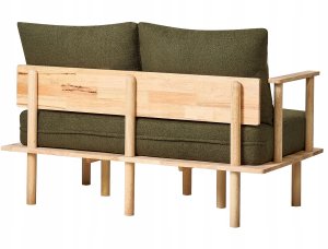 Beliani Sofa 2-osobowa boucle ciemnozielone ASKER 6