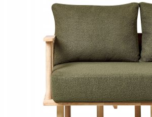 Beliani Sofa 2-osobowa boucle ciemnozielone ASKER 7