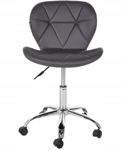 Beliani Krzesło biurowe ze sztucznej skóry grafitowe VALETTA 4