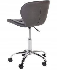 Beliani Krzesło biurowe ze sztucznej skóry grafitowe VALETTA 5