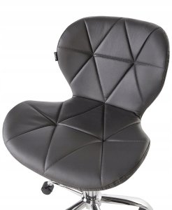 Beliani Krzesło biurowe ze sztucznej skóry grafitowe VALETTA 6