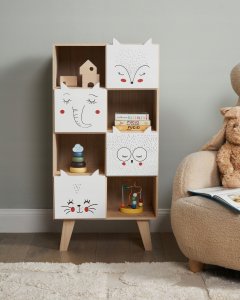 Beliani Regał 4 półki jasne drewno RUPERT 4