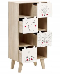 Beliani Regał 4 półki jasne drewno RUPERT 6