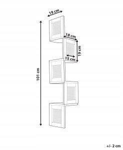 Beliani Regał 4 półki ALDER Drewno 101 cm Czarny 3