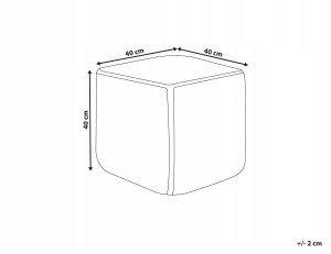 Beliani Puf 40 x 40 x 40 cm pomarańczowy ALIPUR 3