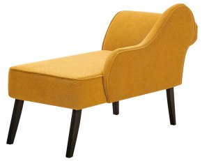 Beliani Szezlong lewostronny musztardowy BIARRITZ 5