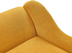 Beliani Szezlong lewostronny musztardowy BIARRITZ 7