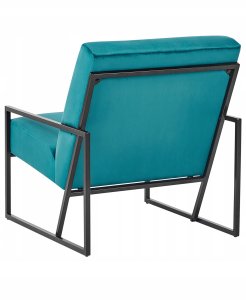 Beliani Fotel DELARY Welur Lazurowy 5