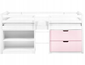 Beliani Łóżko na antresoli Drewno SUSVILLE 90 x 200 cm Różowy 7