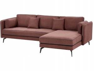 Beliani Narożnik lewostronny burgundowy ALTAN 4