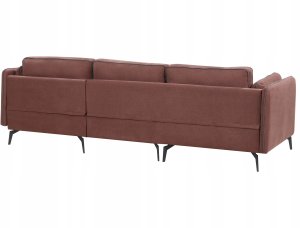 Beliani Narożnik lewostronny burgundowy ALTAN 5