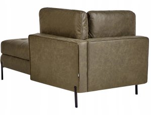 Beliani Szezlong lewostronny zielony REBAIS 5