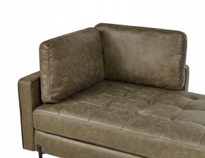 Beliani Szezlong lewostronny zielony REBAIS 6