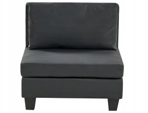 Beliani Moduł 1-osobowy ekoskóra czarny UNSTAD 4