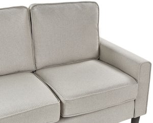 Beliani Sofa 3-osobowa z otomaną jasnobeżowa AVESTA 3