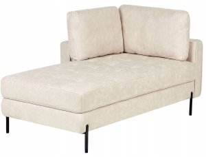 Beliani Szezlong prawostronny jasnobeżowy REBAIS 4