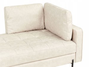 Beliani Szezlong prawostronny jasnobeżowy REBAIS 6