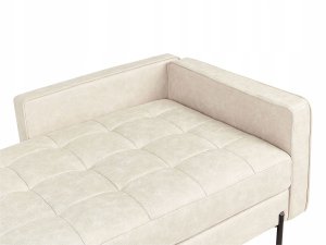 Beliani Szezlong prawostronny jasnobeżowy REBAIS 7