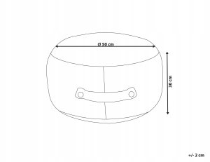 Beliani Puf 50 x 50 x 30 cm pomarańczowy ADLANA 3