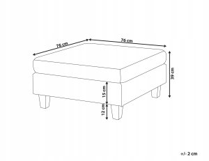 Beliani Otomana UNSTAD Czarny 2