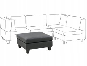 Beliani Otomana UNSTAD Czarny 3