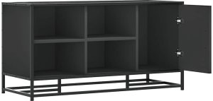 vidaXL Ławka z miejscem na buty, czarna, 100x40x53,5 cm 5