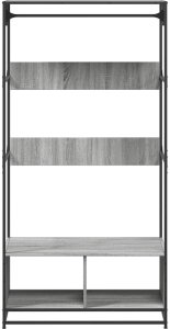 vidaXL Szafa, szary dąb sonoma, 90x50x180 cm, materiał drewnopochodny 4