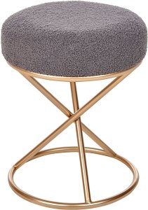 Beliani Stołek pętelka szary PRESHO 2