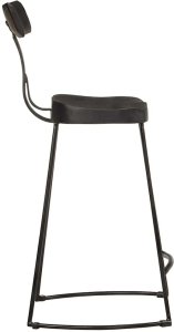 vidaXL Hokery barowe 2 szt. Czarny 49x43x88 cm Drewno lite Mango 3