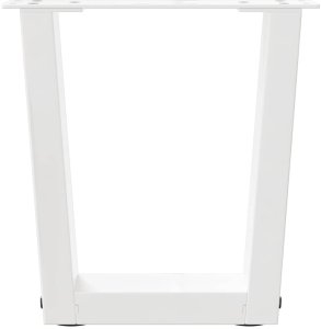 vidaXL Nogi do stołu jadalnego w kształcie litery V 2 szt. Białe Stal 5