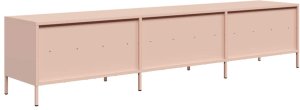 vidaXL Szafka RTV, różowa, 202x39x43,5 cm, stal walcowana na zimno 7