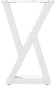 vidaXL Nogi do stolika kawowego 2 szt. Białe 38x(42-43,3) cm Stal 5