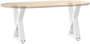 vidaXL Nogi do stolika kawowego 2 szt. Białe 38x(42-43,3) cm Stal 8