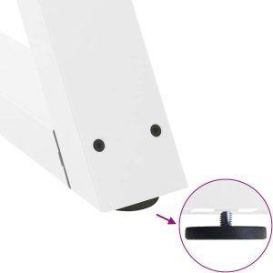 vidaXL Nogi do stolika kawowego 2 szt. Białe 38x(42-43,3) cm Stal 9