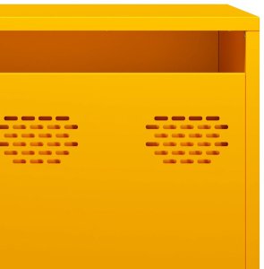 vidaXL Szafka RTV, żółta, 202x39x43,5 cm, stal walcowana na zimno 10