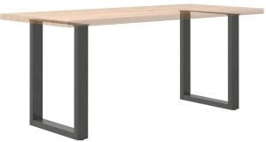 vidaXL Nogi do stolika kawowego, 2 szt., antracyt, 60x(72-73) cm, stal 8