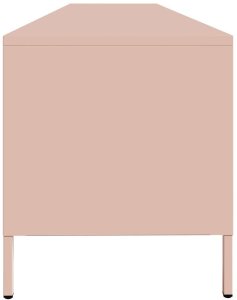 vidaXL Szafka RTV, różowa, 202x39x43,5 cm, stal walcowana na zimno 6