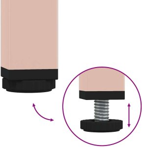 vidaXL Szafka RTV, różowa, 202x39x43,5 cm, stal walcowana na zimno 8