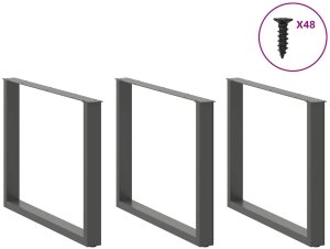 vidaXL Nogi do stolika kawowego, 2 szt., antracyt, 100x(72-73) cm 3
