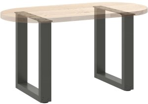 vidaXL Nogi do stolika kawowego, 2 szt., antracyt, 38x(42-43) cm, stal 8