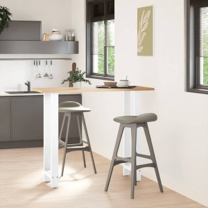 vidaXL Nogi do stolika kawowego, białe, 2 szt., 50x(110-111) cm, stal 2