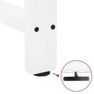 vidaXL Nogi do stolika kawowego, białe, 2 szt., 50x(110-111) cm, stal 9