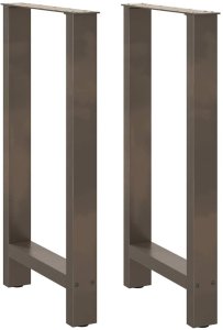 Nogi do stolika kawowego, naturalna stal, 2 szt., 40x(90-91) cm Lumarko! Lumarko! 1