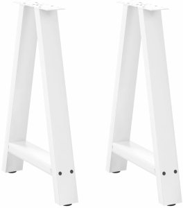 Nogi do stolika kawowego, 2 szt., biale, 60x(72-73) cm, stal Lumarko! Lumarko! 1