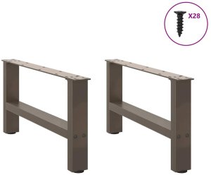 vidaXL Nogi do stolika kawowego stal 2 szt. 70x(30-31) cm 4