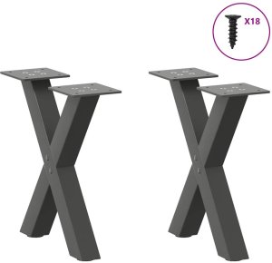 vidaXL Nogi do stolika kawowego, 2 szt., antracyt, 37x(30-31) cm, stal 3