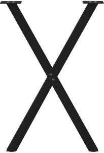 vidaXL Nogi do stołu jadalnego, 2 szt., czarne, 57x(72-73) cm, stal 5