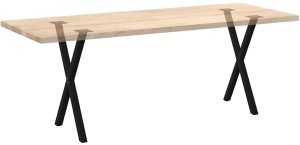 vidaXL Nogi do stołu jadalnego, 2 szt., czarne, 57x(72-73) cm, stal 8