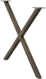 vidaXL Nogi do stołu jadalnianego, 2 szt., 90x(72-73) cm, stal 4